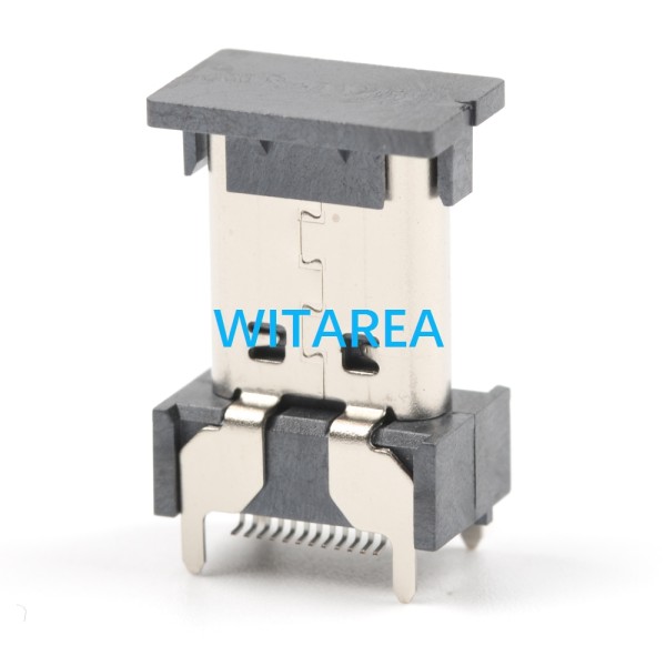 USB C Receptacle 24pin Type C Socket  Vertical Mount SMT Female Connector,Height=13mm