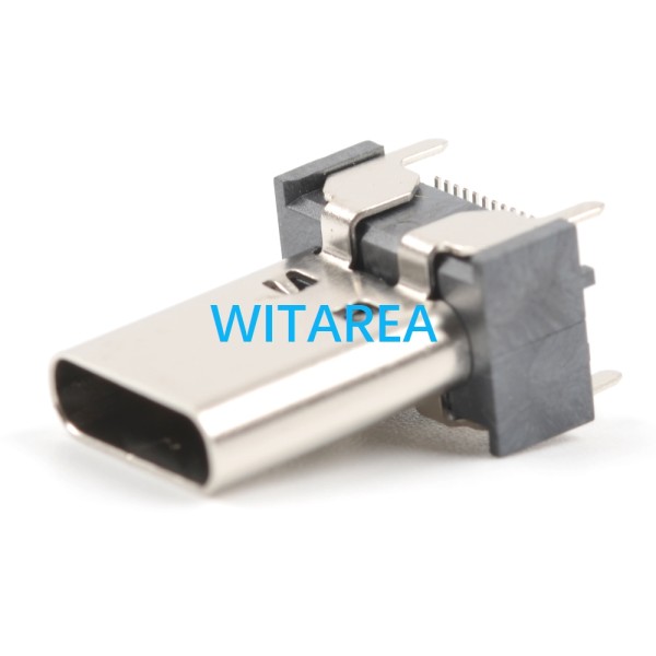 USB C Receptacle 24pin Type C Socket  Vertical Mount SMT Female Connector,Height=13mm